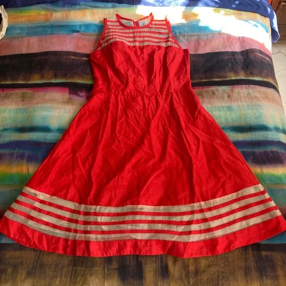 Taylor | Dresses | Taylor Womens Midi Party Dress Fit Flare Size 8 |  Poshmark